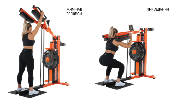 Тренажер для приседаний и жимов (сквот) First Degree Fitness FluidPowerPRESS Grey